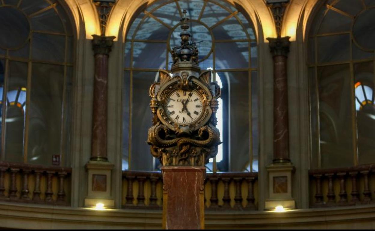 El reloj de la Bolsa de Madrid 