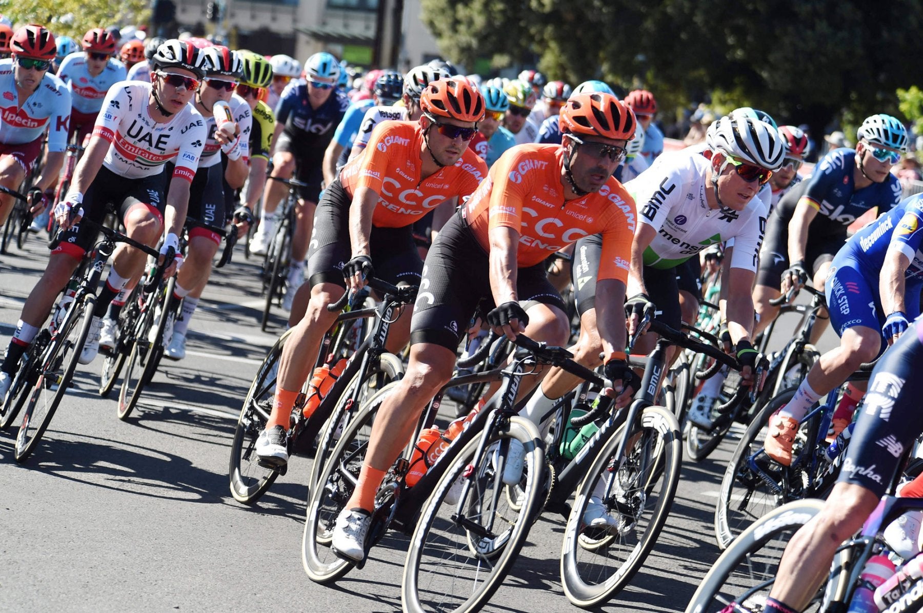 Fran Ventoso (en primer término con el maillot naranja) ha estado las dos últimas temporadas con el CCC. 