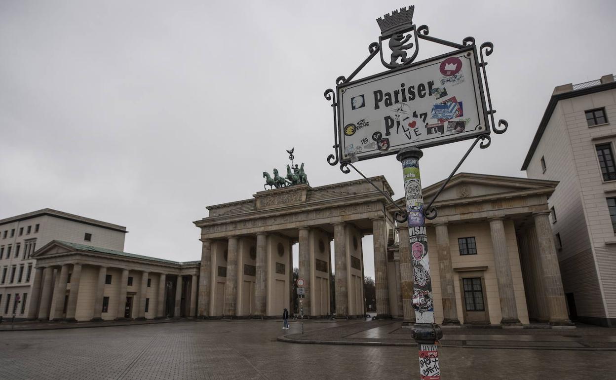 Las calles de Berlín vacías por el confinamiento.