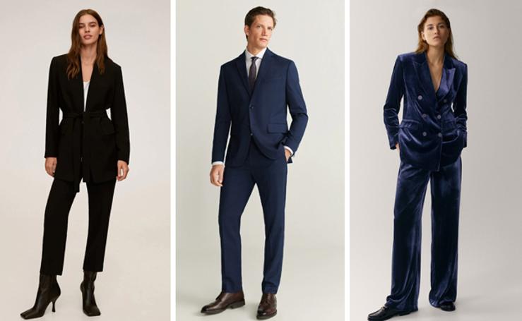 Trajes de mujer y hombre rebajados para incorporar en tus looks de trabajo