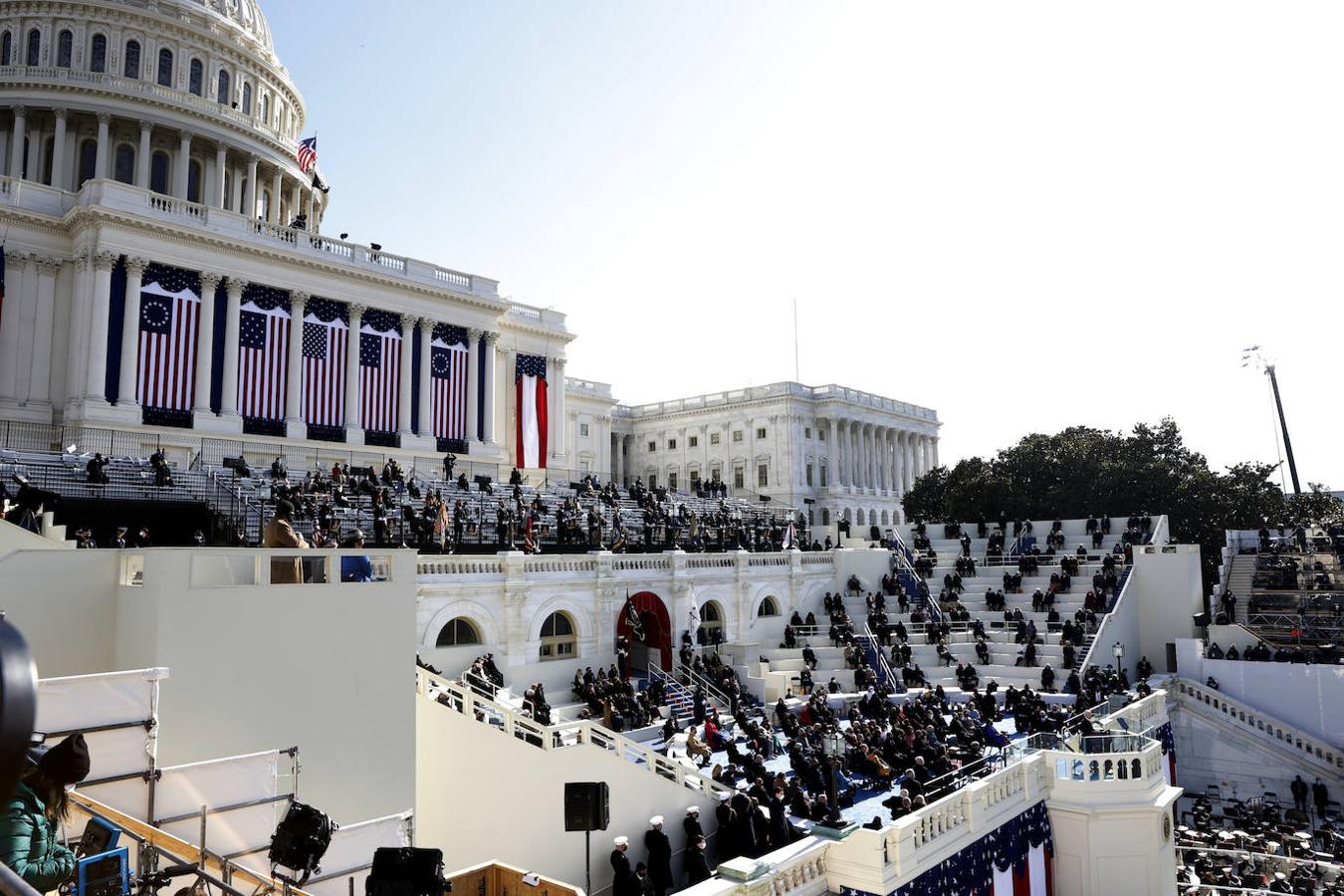 Imagen del Capitolio durante la toma de posesión.