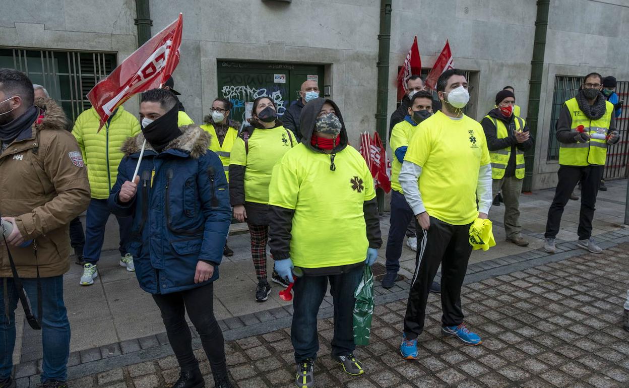 Una de las últimas concentraciones de los trabajadores de Ambuibérica.