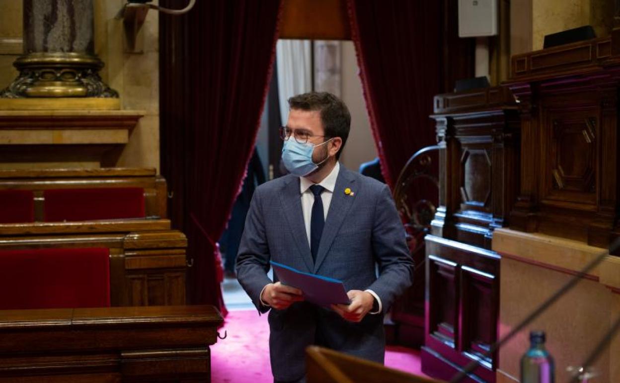 Pere Aragonès, presidente en funciones de la Generalitat. 