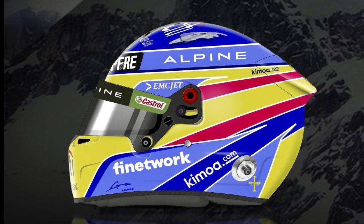 El casco de Fernando Alonso. 