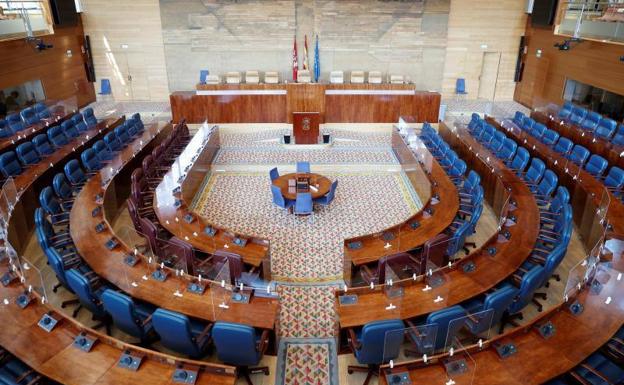 Sala de Plenos de la Asamblea de Madrid.