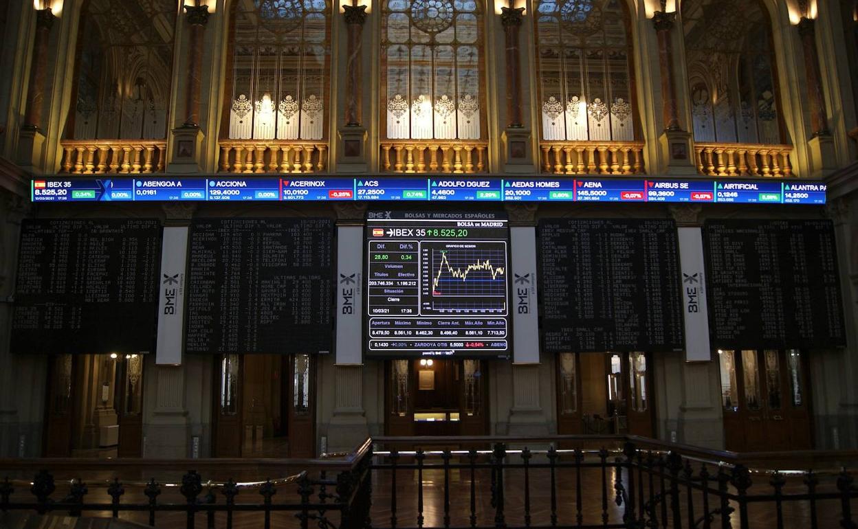 Parqué de la Bolsa de Madrid.