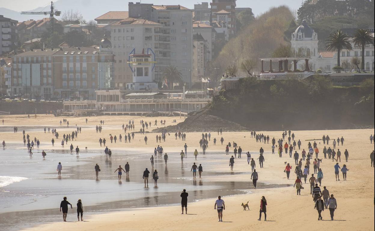 Imagen de El Sardinero esta mañana.