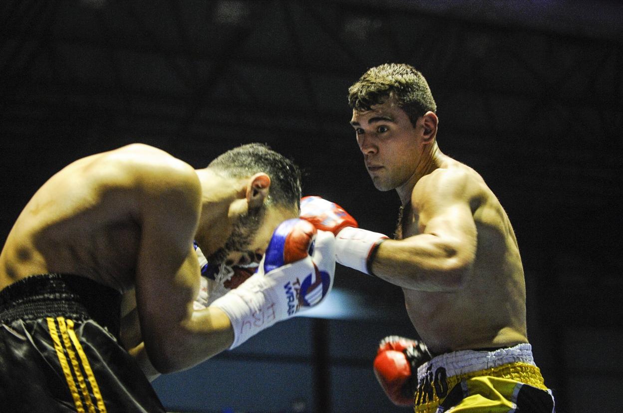 Sergio García, durante el combate ante El Massoudi. 