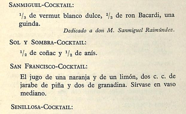 Receta del San Francisco según Jacinto Sanfeliú (1949).