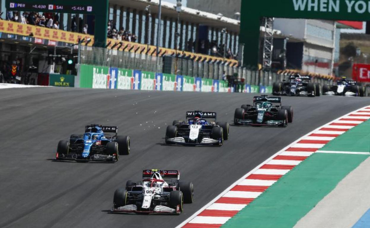 Alonso en una de sus remontadas en Portimao