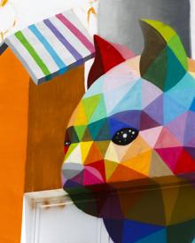 Imagen secundaria 2 - Okuda pinta su primera obra urbana en Torrelavega