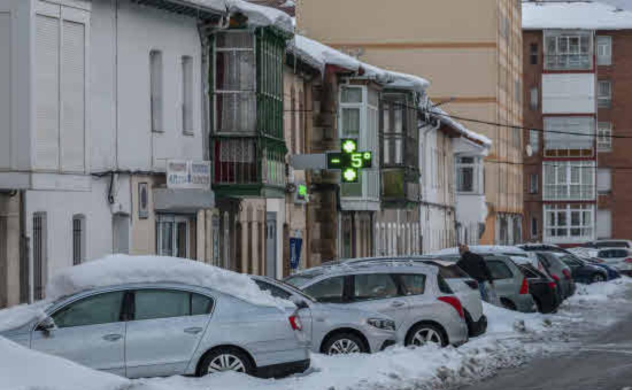 Paso de la borrasca 'Filomena' por Reinosa el pasado mes de enero