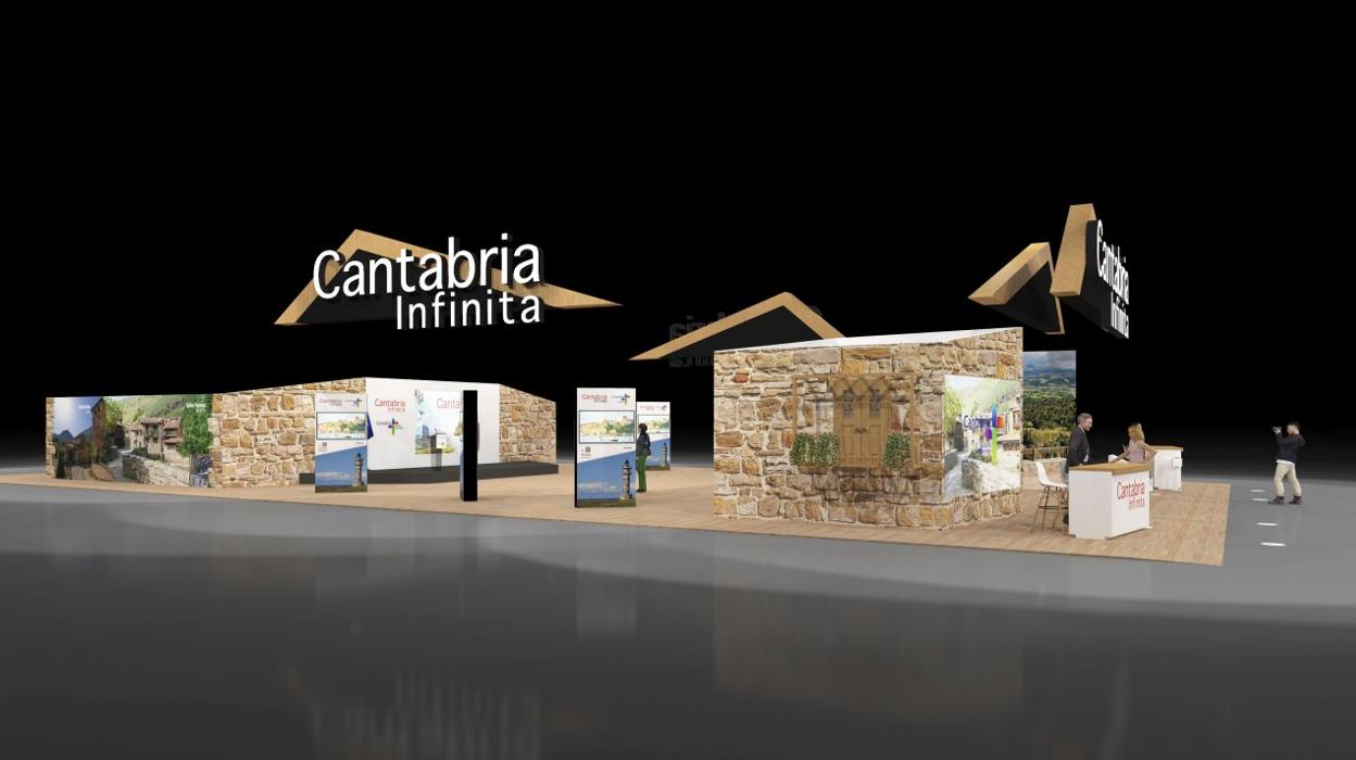 Imagen del estand que presentará Cantabria en la feria de turismo Fitur a partir del 19 de mayo.