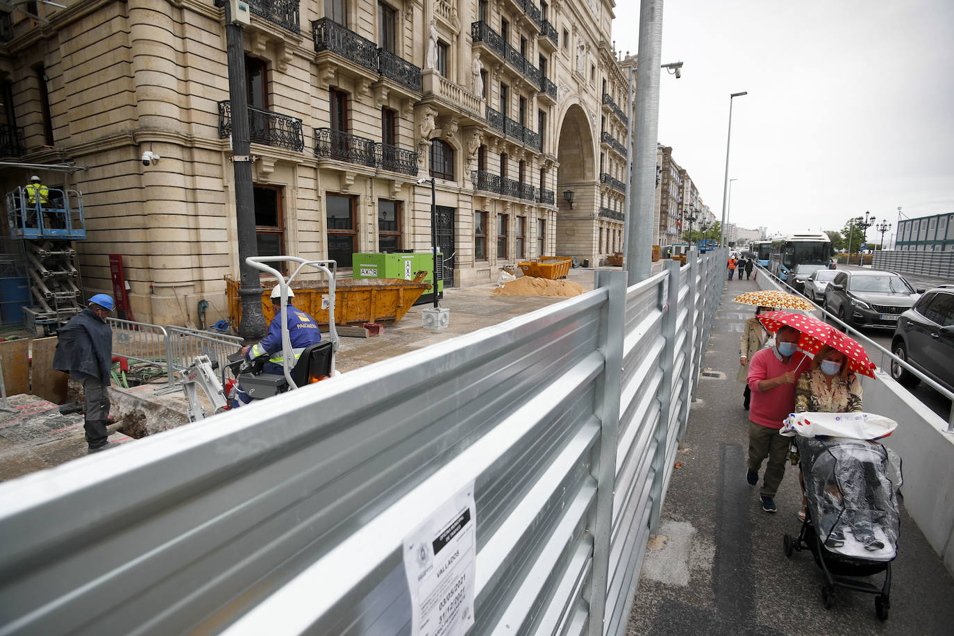 Comienza la próxima semana una fase que pone en marcha las diversas labores con el fin de abordar la estabilización de las fachadas y, posteriomente, del arco, mediante una gran estructura metálica exterior, a modo de andamio