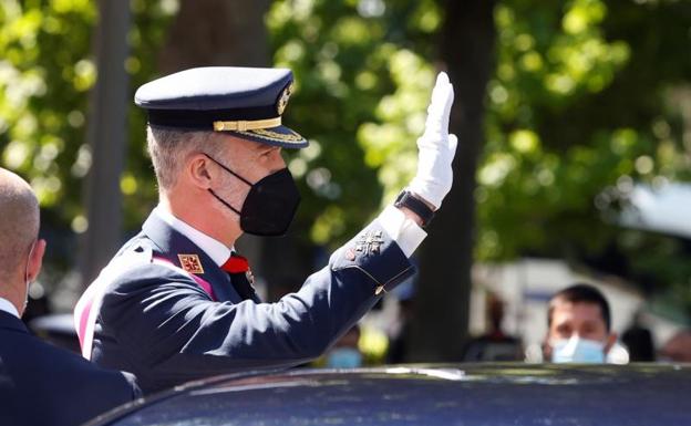 Felipe VI, durante el día de las Fuerzas Armadas. 