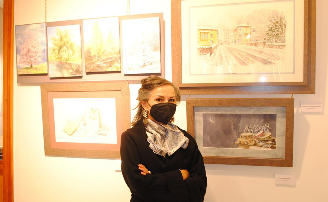 Alicia Cañas en la exposición de La Casona