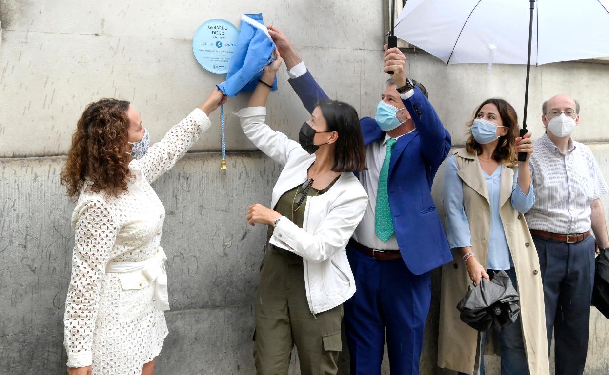 Santander dedica su quinta placa de la ruta de ilustres a Gerardo Diego, el poeta santanderino por excelencia