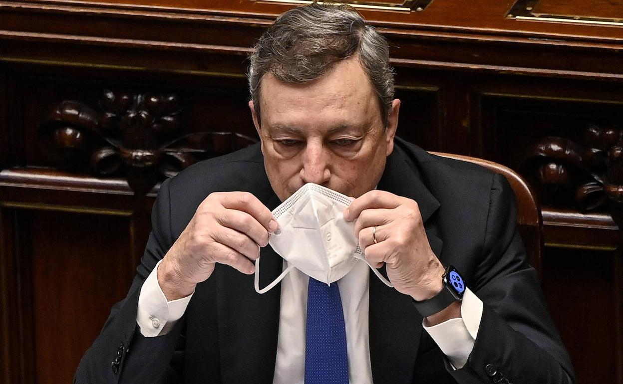 Mario Draghi, durante su intervención del martes en el Consejo de Europa.