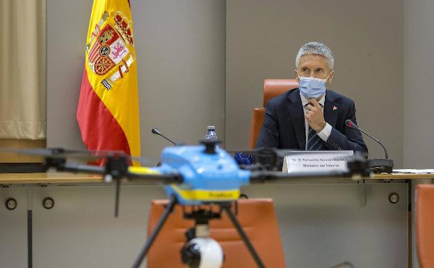 Fernando Grande-Marlaska, ha presentado este lunes la nueva campaña de concienciación junto al director general de Tráfico, Pere Navarro