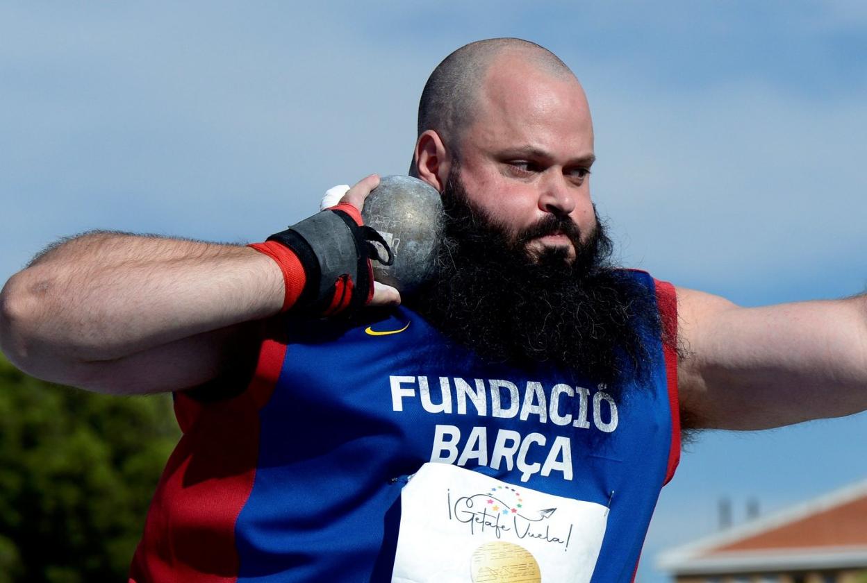  Carlos Tobalina, durante la final del lanzamiento de peso del Campeonato de España de Atletismo Absoluto. 