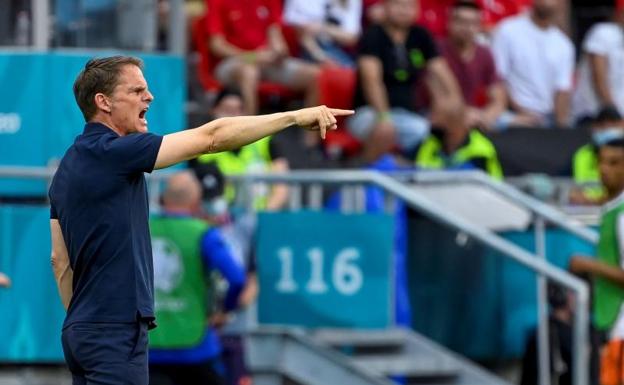 Frank de Boer, durante el partido ante la República Checa. 