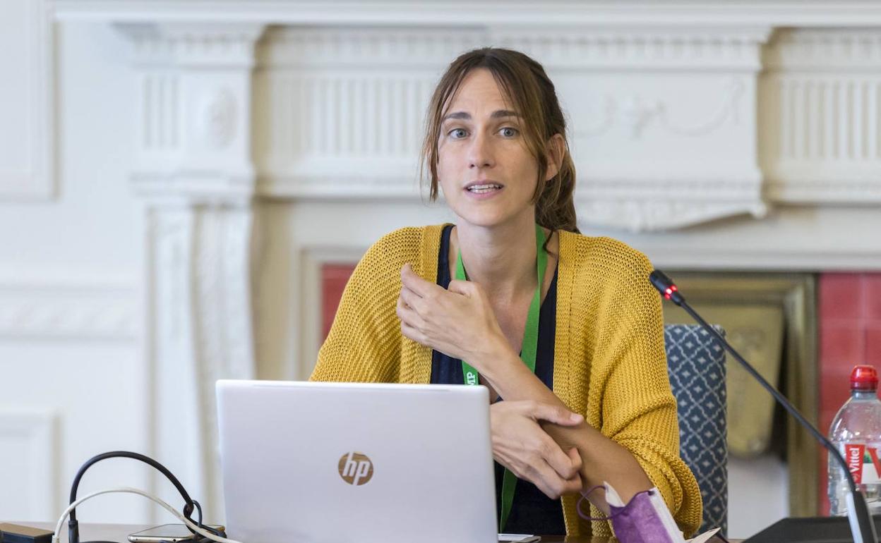 Ana Fernández Casado, durante su intervención en la UIMP