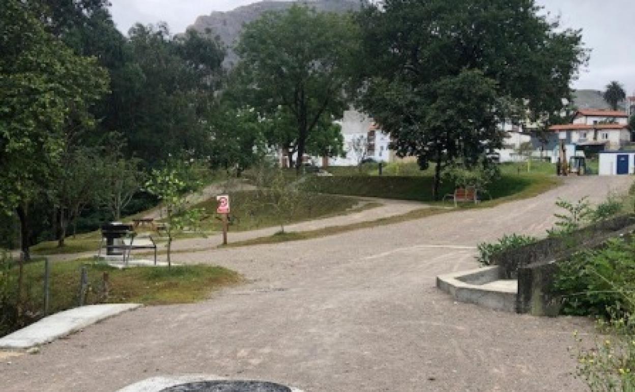 Parque de Santullán en el que se supuestamente hay vertidos de amianto.