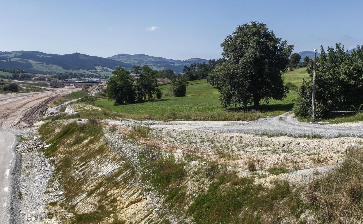 Vista de los terrenos donde se construirá el parque empresarial de La Hilera. 