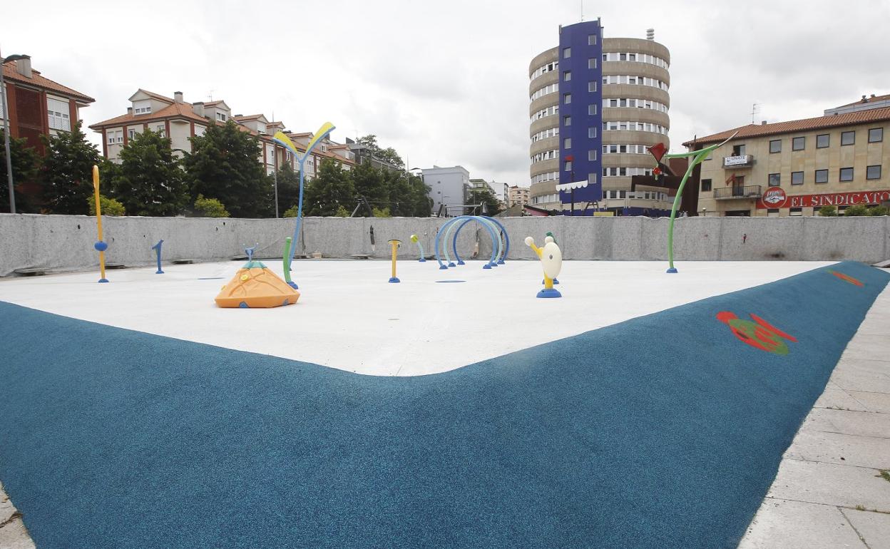 Estado actual de las obras del Parque del Agua de La Llama, solo a falta de remates para su apertura al público.