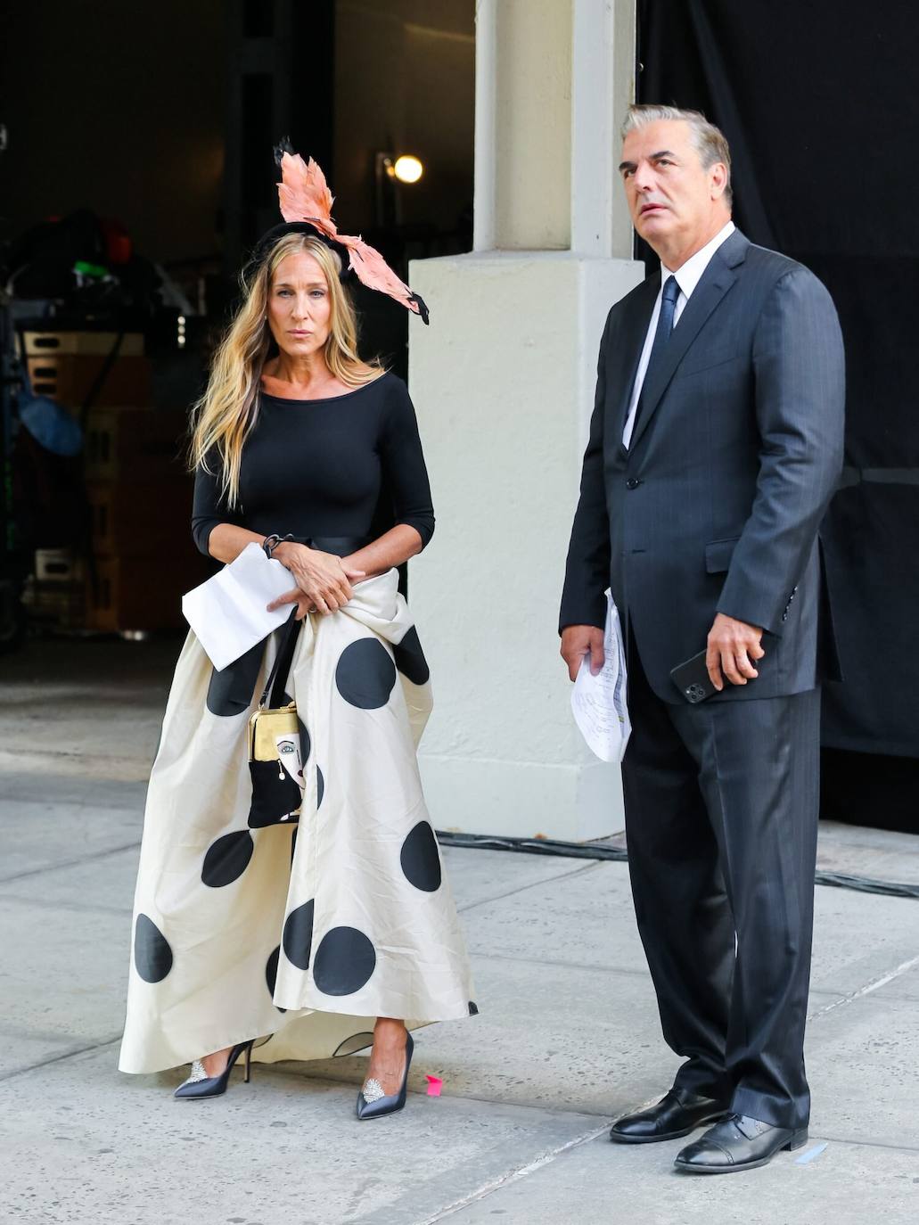 Lo hacía para una escena muy importante: el reencuentro con Mr. Big, siempre elegante y correcto.
