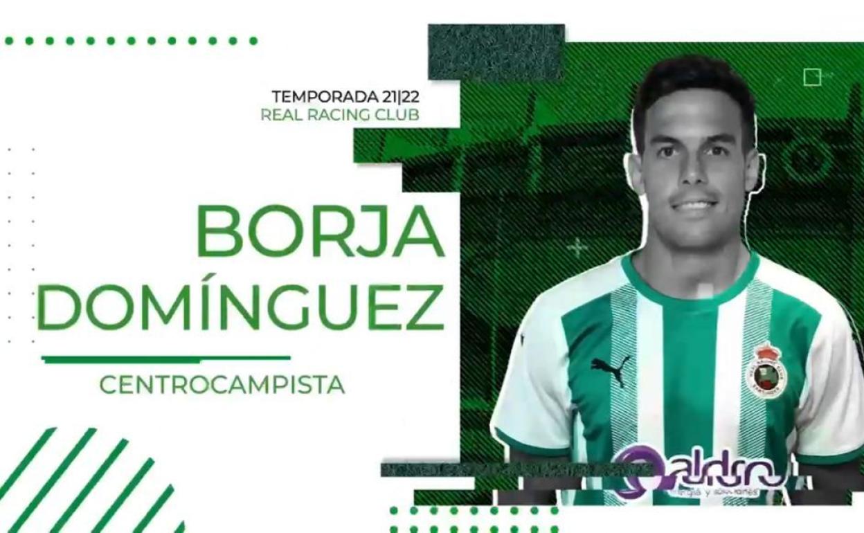 El centrocampista Borja Domínguez ya es jugador del Racing