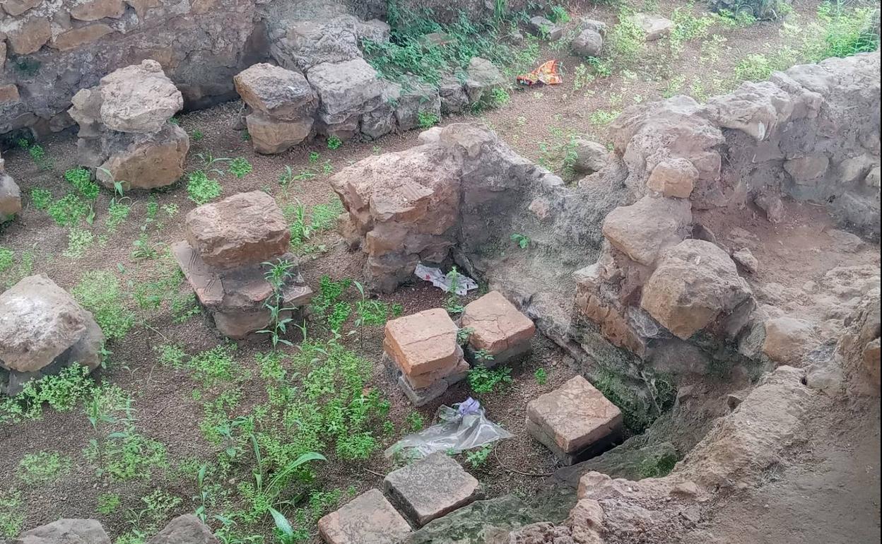 Estado de abandono en el que se encuentran las ruinas.