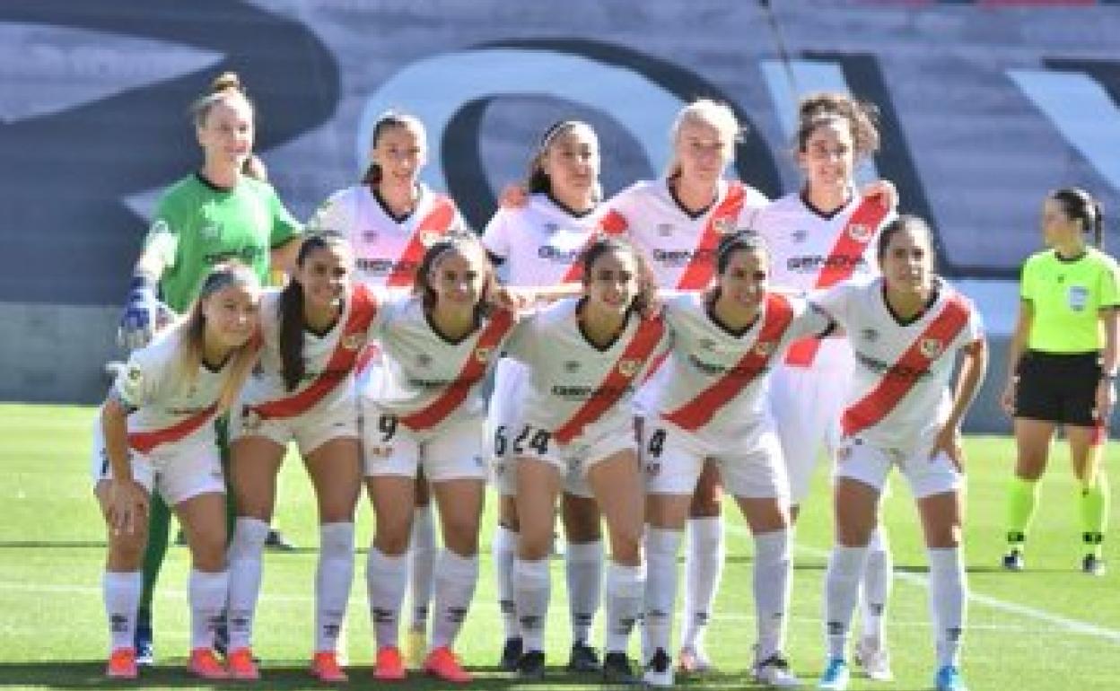 Las futbolistas del Rayo Vallecano. 