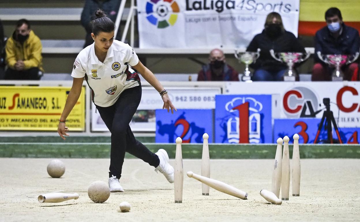 Andrea Gómez, durante el Campeonato de España que conquistó el pasado año en Maliaño. 