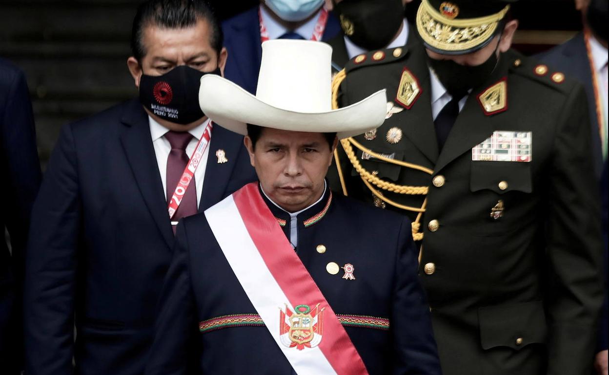 Pedro Castillo, presidente de Perú.