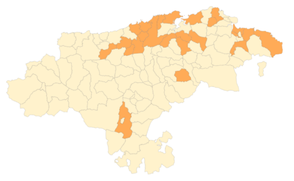 Cantabria ya no tiene ningún municipio en nivel 3 de alerta y el semáforo sitúa a 24 en nivel 2