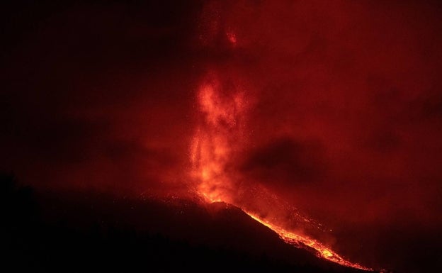 Erupción del volcán de Cumbre Vieja. 