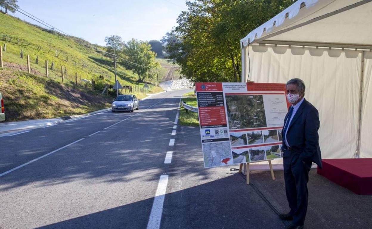 Nuevo tramo en la carretera entre los valles del Besaya y del Pas.