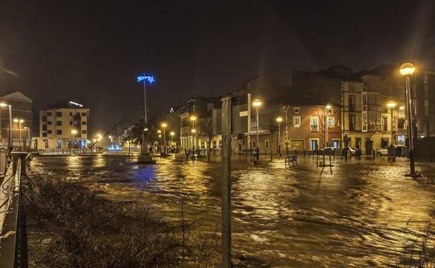 Imagen de las graves inundaciones de Reinosa de diciembre de 2019.