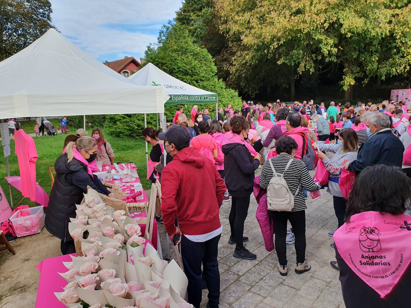 Fotos: Imágenes de la marcha contra el cáncer de mama en Puente San Miguel