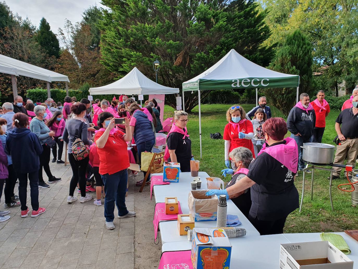 Fotos: Imágenes de la marcha contra el cáncer de mama en Puente San Miguel