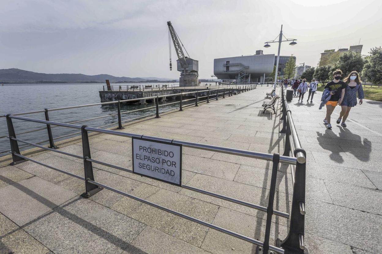 El tramo de muelle que permanece cerrado. 