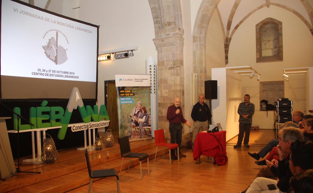 Sebastián Álvaro, Juanjo San Sebastián y Ramón Portilla, durante una de las charlas de las anteriores jornadas 