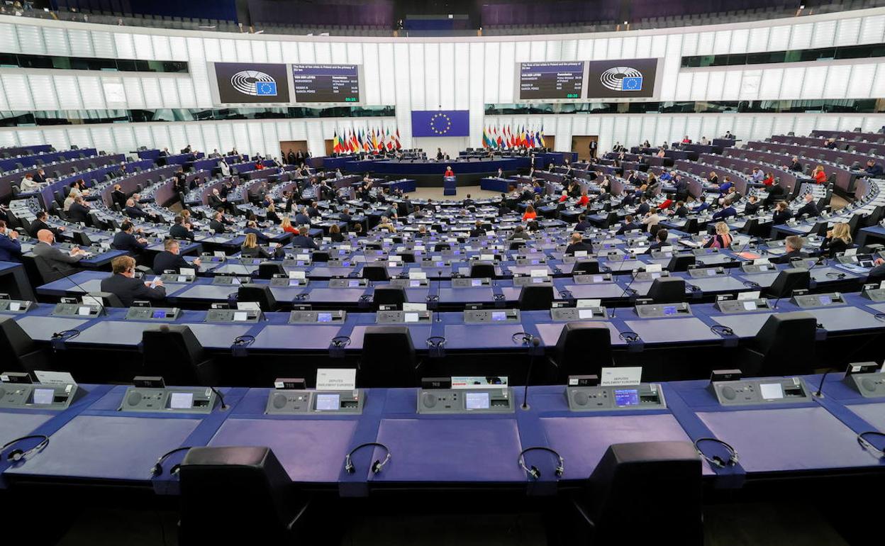 Sesión plenaria del Parlamento Europeo en Estrasburgo (Francia) celebrada este miércoles..