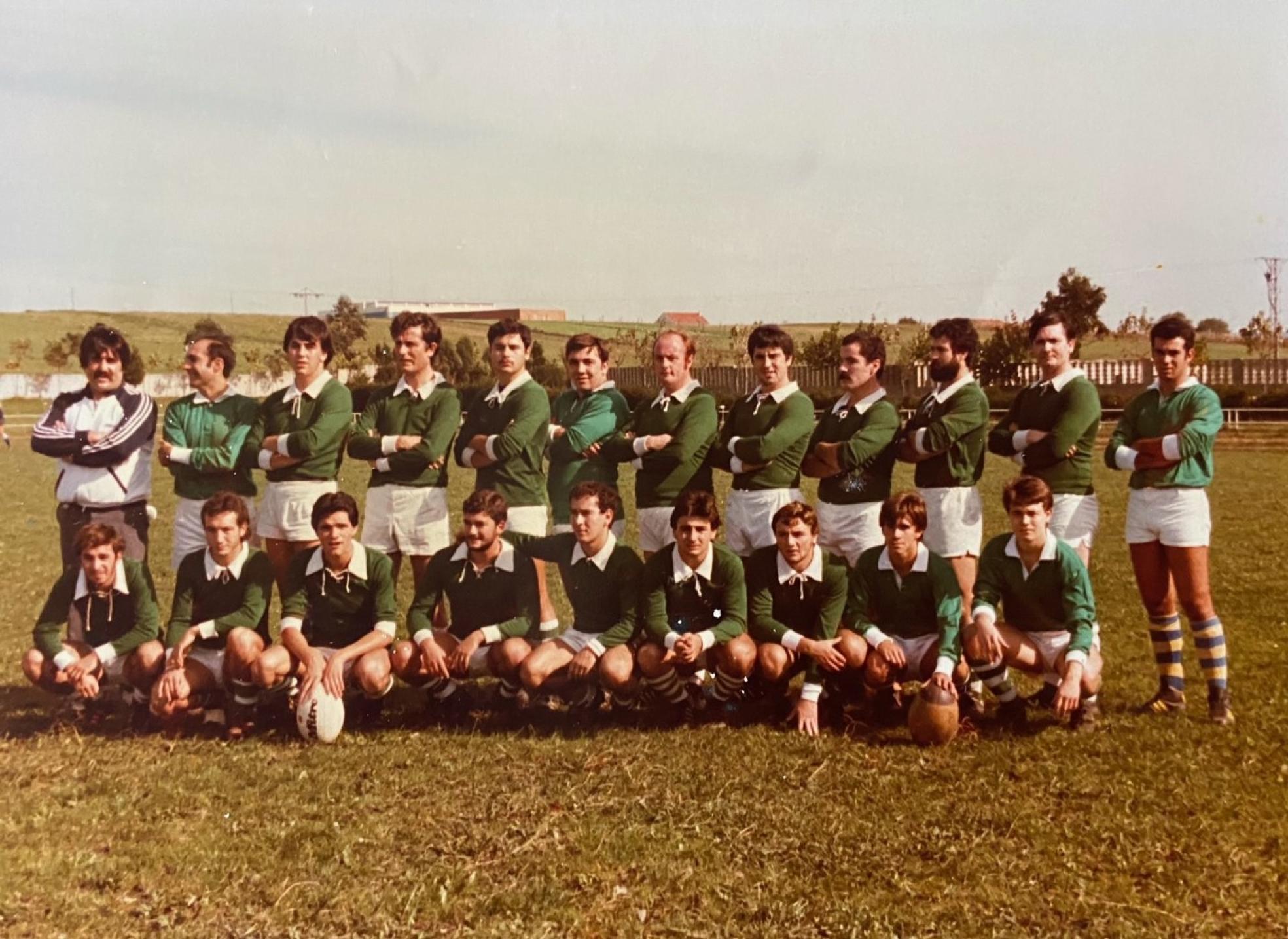 Primera década. La plantilla verde, en la temporada 1978-1979. 