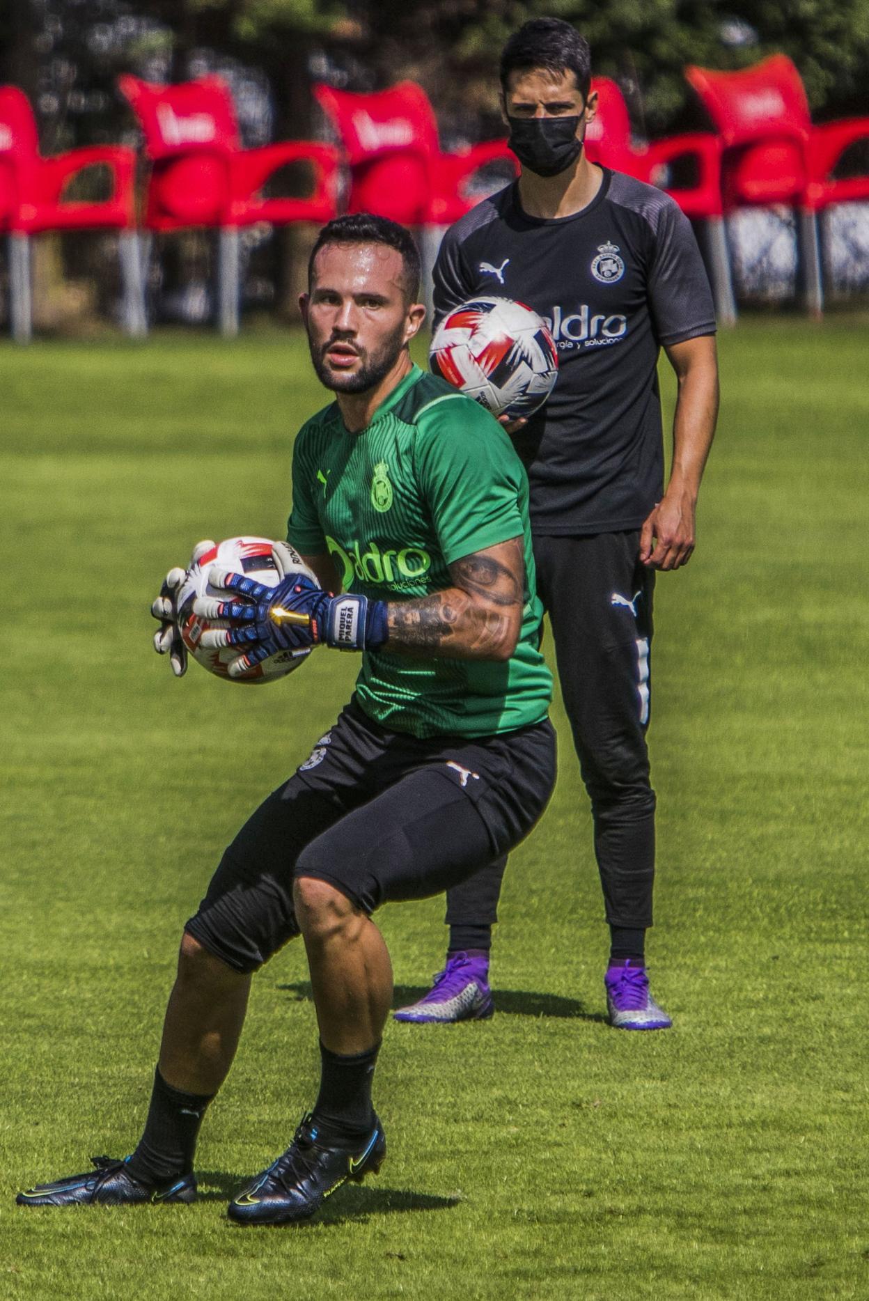 Miquel Parera, durante un entrenamiento en La Albericia. juanjo santamaría