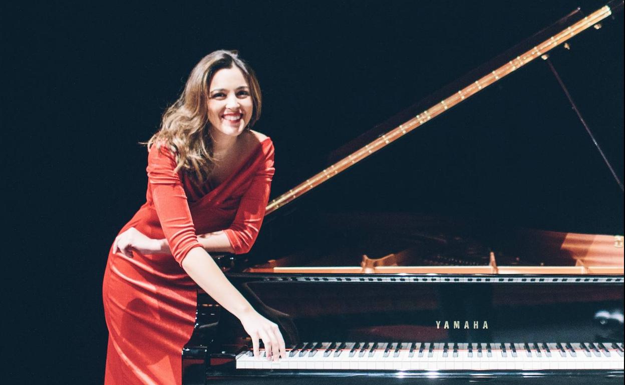 La pianista Andrea González, una de las protagonistas del concierto.