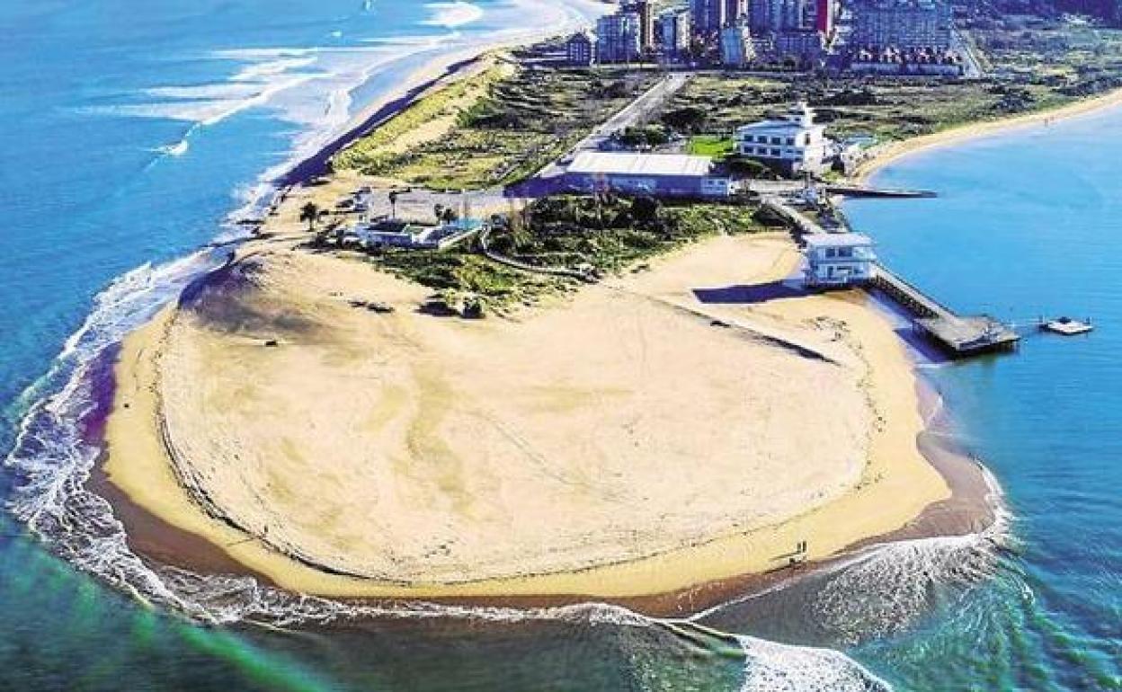 Vista aérea del Puntal de Laredo