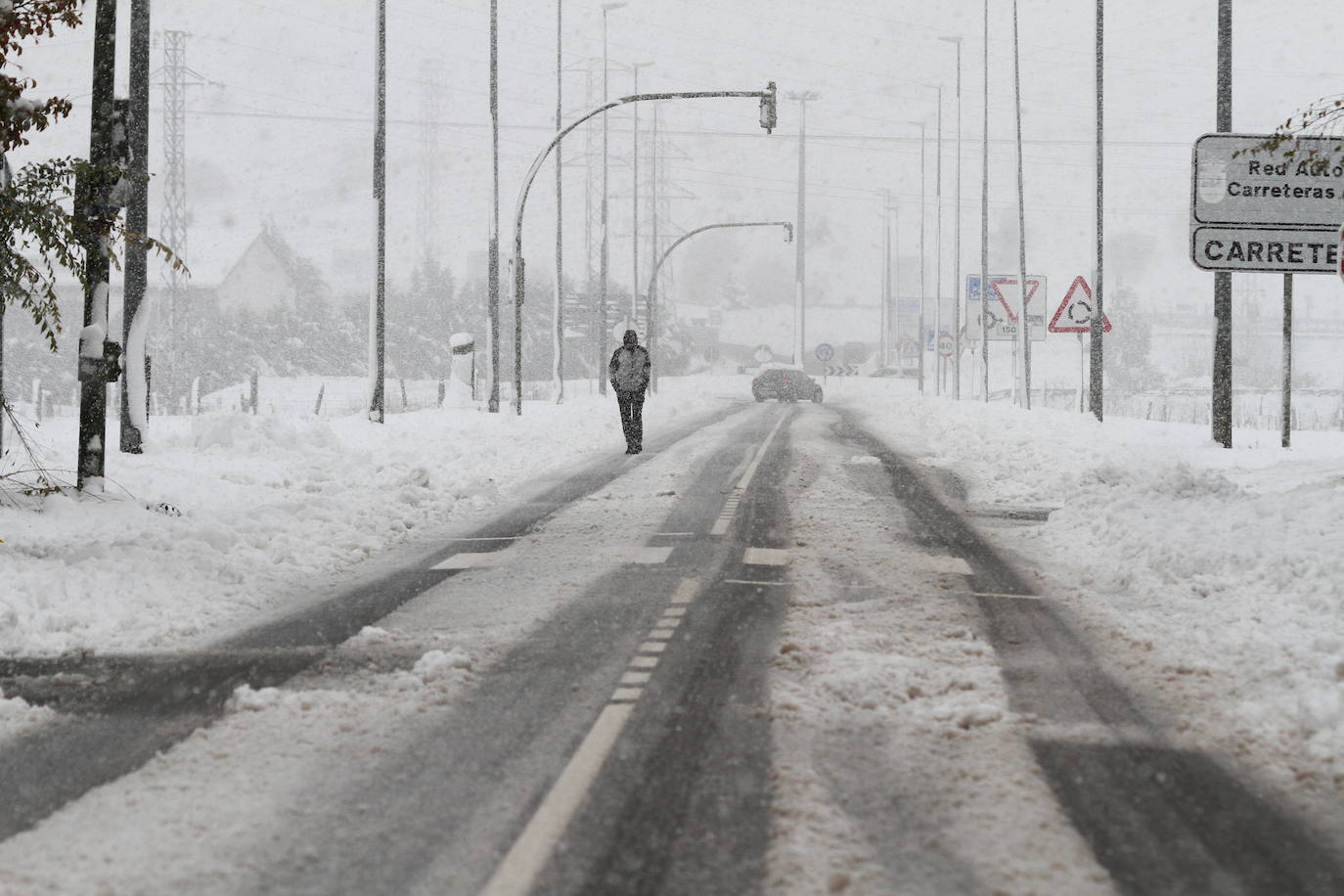 Fotos: La nieve cubre el sur de Cantabria