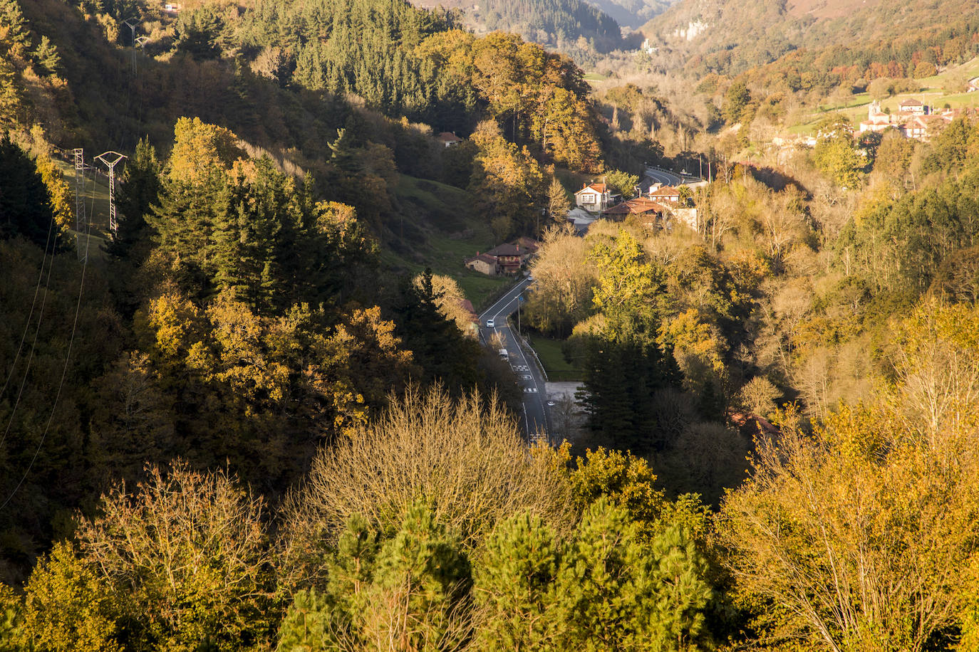 Vista aérea de la carretera de El Escudo